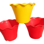 Stylish Fiber Pot In Multi Color Color 21 cm * 17 cm – Set Of Three