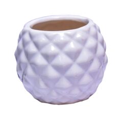 Bowl Shape Ceramic Flower Pot with Diamond cuts Design code C5