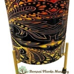 Stylish Printed Metal Planter with Tripod Metal Stand Multicolor – Design Code  A24
