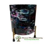 Stylish Printed Metal Planter with Tripod Metal Stand Multicolor  – Design Code  A12