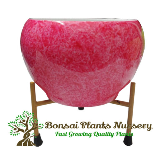 Stylisg metal planter plain pink