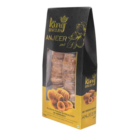 King Uncle Anjeer (DDried Figs) (Vacuum Pack) - 250 Grams - Golden Pack