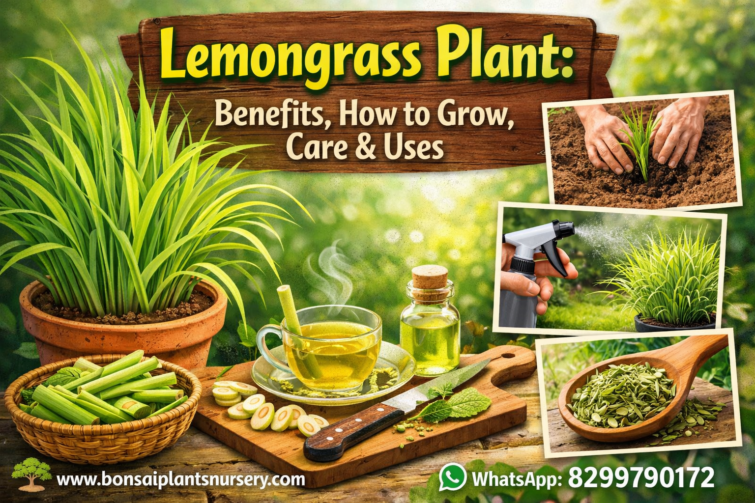 Lemongrass Plant: Benefits, How to Grow, Care & Uses