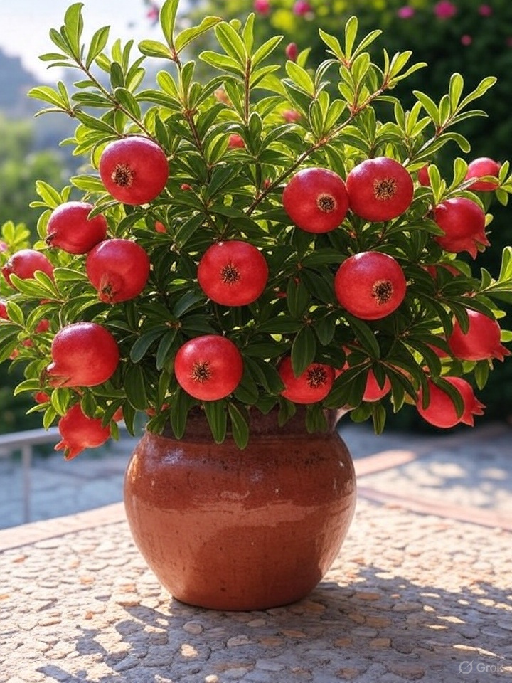 Pomegranate plant in pot