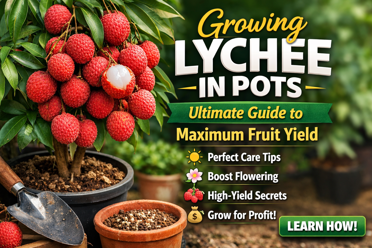 🍒 Complete Expert Guide to Growing Lychee Plant in a Pot, Care & Getting High Yield